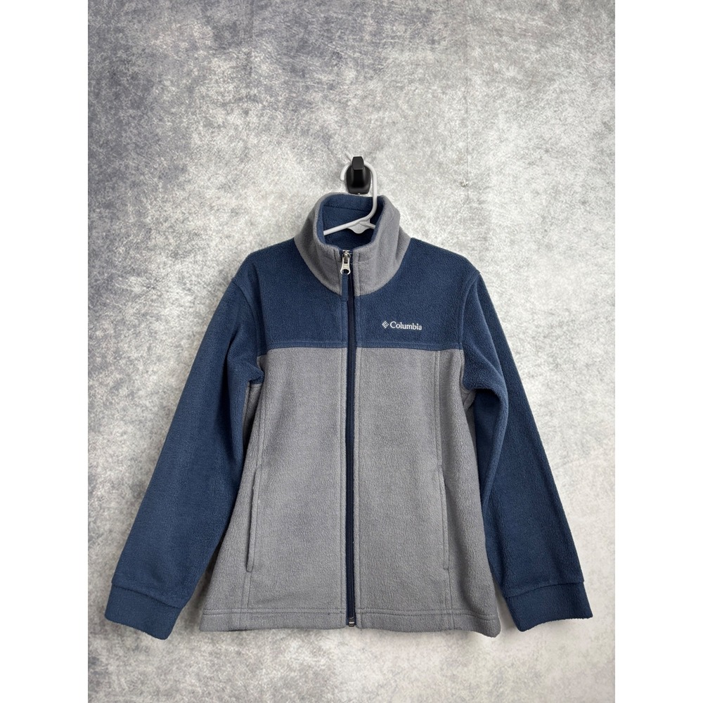 Columbia Sportswear Kids Youth Full Zip Fleece Blue Gray Jacket Size XS